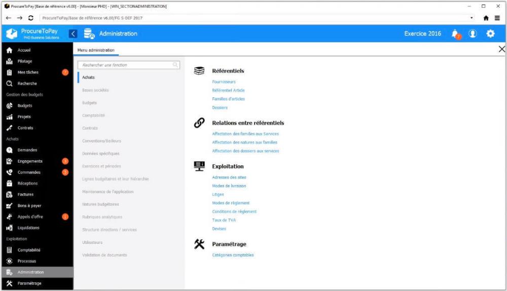 Gestion des Achats Gestion des Achats